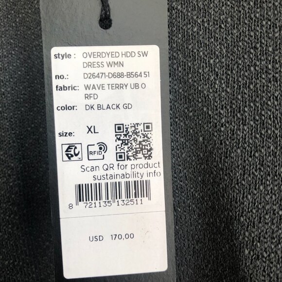 G-STAR ORIGINALS RAW WOMEN SWEATSHIRT DRESS HOODED SIZE XL 100% Cotton Organic - Picture 7 of 7